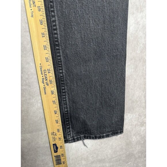 Abercrombie & Fitch Jeans 28/6L Black 90s Straight Ultra High Rise Distressed - Picture 9 of 10